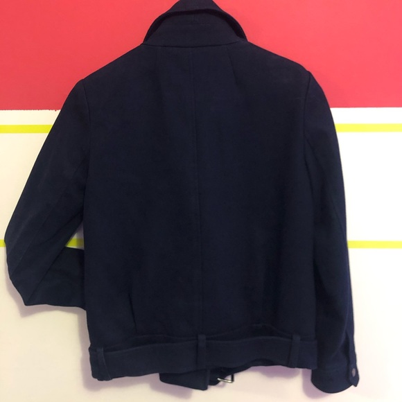 Banana Republic Navy Cotton Moto/Biker jacket - Picture 5 of 7